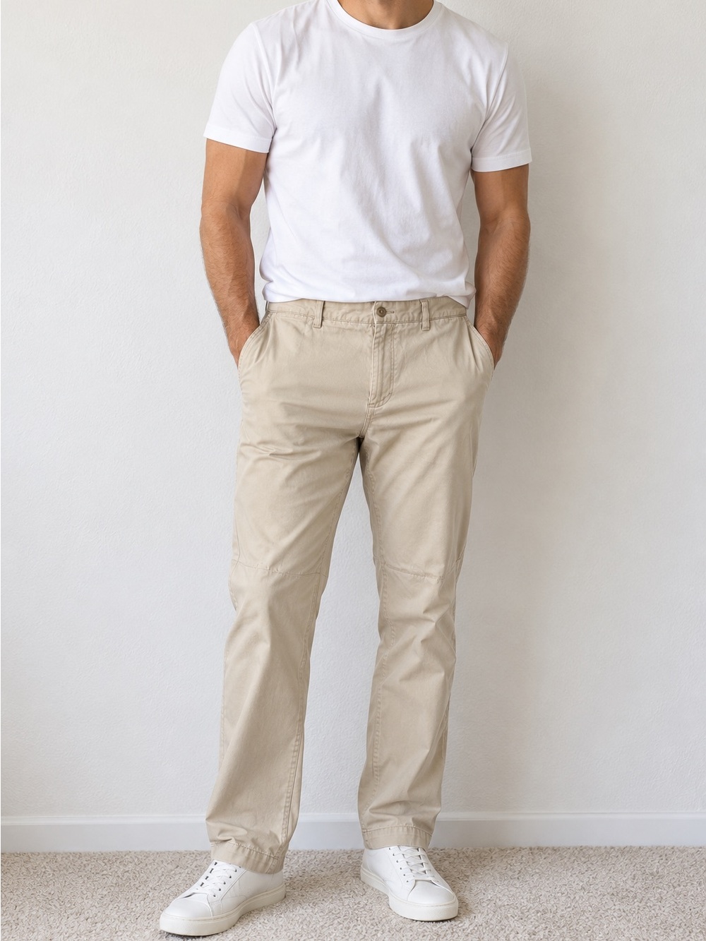 Polo Ralph Lauren Men’s cream  Pants 38x32 100% Cotton Pleated Classic 90s